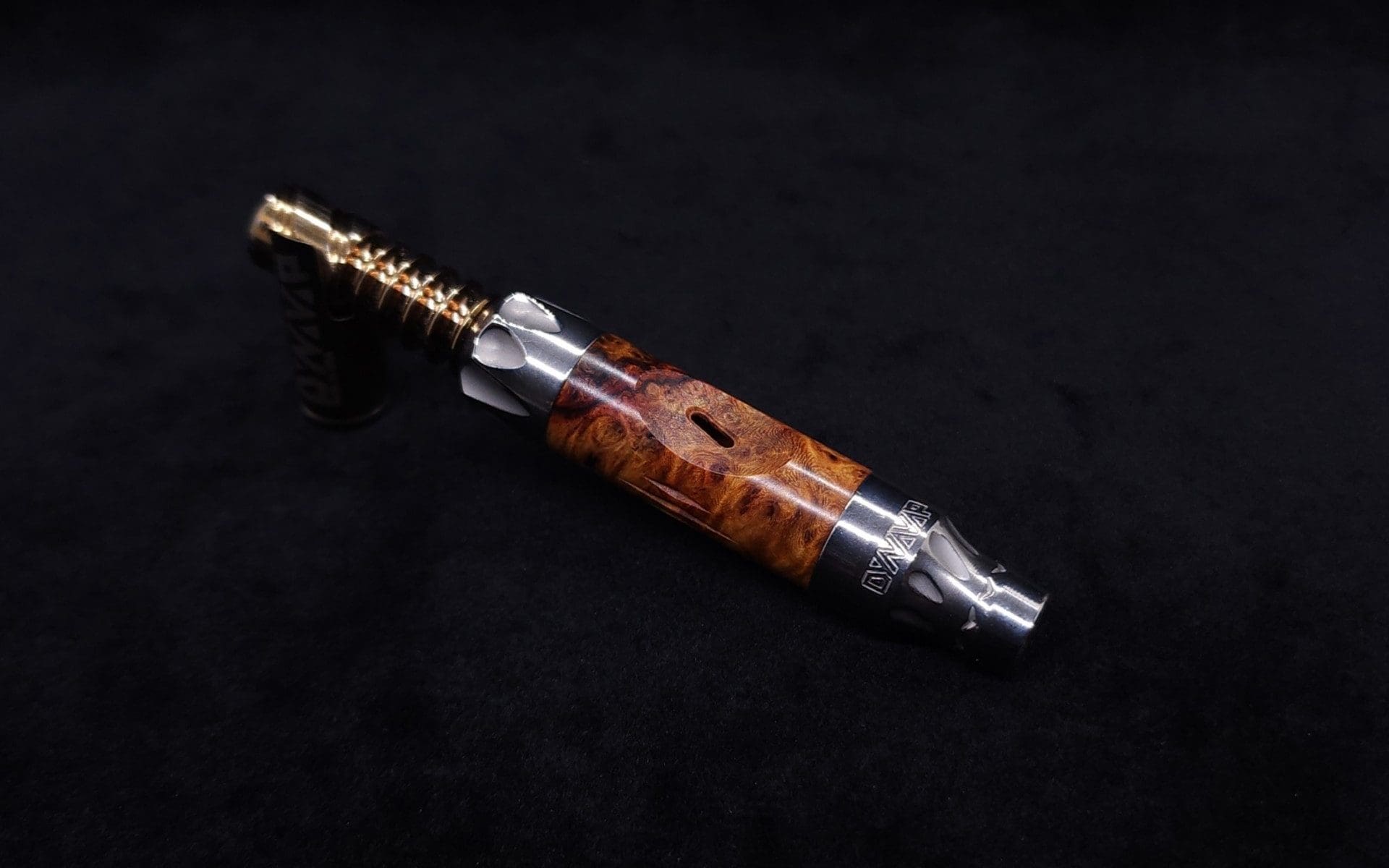 This image portrays Vong[i] Burl Wood Sleeve-Exhibition Grade Amboyna Burl Wood by Dovetail Woodwork.
