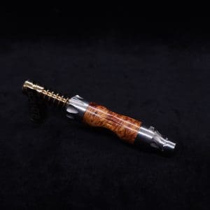 This image portrays Vong[i] Burl Wood Sleeve-Exhibition Grade Amboyna Burl Wood by Dovetail Woodwork.