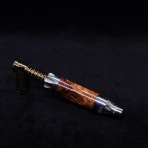 This image portrays Vong[i] Burl Wood Sleeve-Exhibition Grade Amboyna Burl Wood by Dovetail Woodwork.