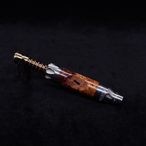 This image portrays Vong[i] Burl Wood Sleeve-Exhibition Grade Amboyna Burl Wood by Dovetail Woodwork.