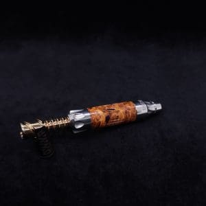 This image portrays Vong[i] Burl Wood Sleeve-Exhibition Grade Amboyna Burl Wood by Dovetail Woodwork.