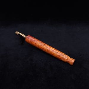 This image portrays Blunt XL Dynavap Burl Stem + Book-Matched M.P. - Exhibition Grade Amboyna Burl ☘ by Dovetail Woodwork.