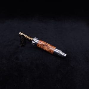 This image portrays Vong[i] Burl Wood Sleeve-Exhibition Grade Amboyna Burl Wood by Dovetail Woodwork.