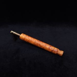 This image portrays Blunt XL Dynavap Burl Stem + Book-Matched M.P. - Exhibition Grade Amboyna Burl ☘ by Dovetail Woodwork.