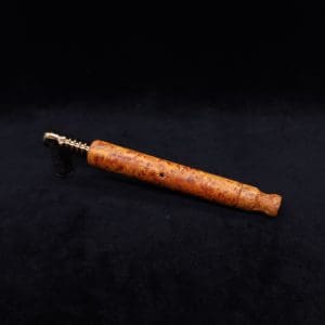 This image portrays Blunt XL Dynavap Burl Stem + Book-Matched M.P. - Exhibition Grade Amboyna Burl ☘ by Dovetail Woodwork.