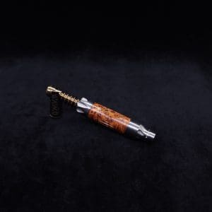 This image portrays Vong[i] Burl Wood Sleeve-Exhibition Grade Amboyna Burl Wood by Dovetail Woodwork.