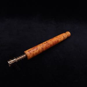 This image portrays Blunt XL Dynavap Burl Stem + Book-Matched M.P. - Exhibition Grade Amboyna Burl ☘ by Dovetail Woodwork.