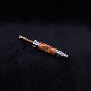 This image portrays Vong[i] Burl Wood Sleeve-Exhibition Grade Amboyna Burl Wood by Dovetail Woodwork.