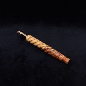 This image portrays The Helix Dynavap XL Burl Stem + Book-Matched Mouthpiece-NEW! ☘ by Dovetail Woodwork.