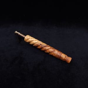 This image portrays The Helix Dynavap XL Burl Stem + Book-Matched Mouthpiece-NEW! ☘ by Dovetail Woodwork.