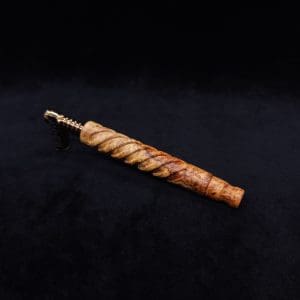 This image portrays The Helix Dynavap XL Burl Stem + Book-Matched Mouthpiece-NEW! ☘ by Dovetail Woodwork.