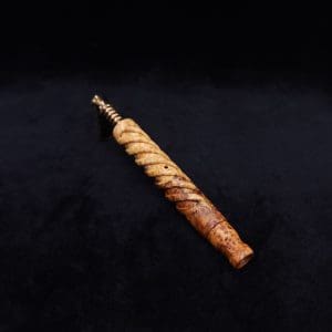 This image portrays The Helix Dynavap XL Burl Stem + Book-Matched Mouthpiece-NEW! ☘ by Dovetail Woodwork.