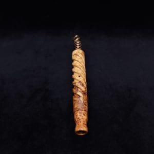 This image portrays The Helix Dynavap XL Burl Stem + Book-Matched Mouthpiece-NEW! ☘ by Dovetail Woodwork.