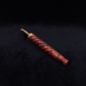 This image portrays The Helix Dynavap XL Burl Stem + Book-Matched Mouthpiece-NEW! ☘ by Dovetail Woodwork.