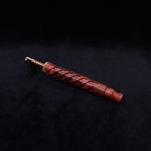 This image portrays The Helix Dynavap XL Burl Stem + Book-Matched Mouthpiece-NEW! ☘ by Dovetail Woodwork.