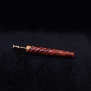 This image portrays The Helix Dynavap XL Burl Stem + Book-Matched Mouthpiece-NEW! ☘ by Dovetail Woodwork.