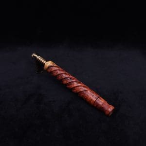 This image portrays The Helix Dynavap XL Burl Stem + Book-Matched Mouthpiece-NEW! ☘ by Dovetail Woodwork.