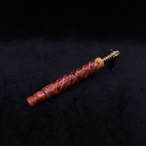 This image portrays The Helix Dynavap XL Burl Stem + Book-Matched Mouthpiece-NEW! ☘ by Dovetail Woodwork.
