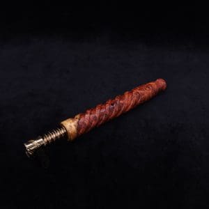 This image portrays The Helix Dynavap XL Burl Stem + Book-Matched Mouthpiece-NEW! ☘ by Dovetail Woodwork.