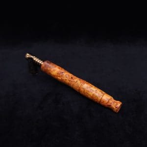 This image portrays Tri-Axial XL Dynavap Stem Exhibition Grade Amboyna Burl + Book-Matched M.P. - NEW! by Dovetail Woodwork.