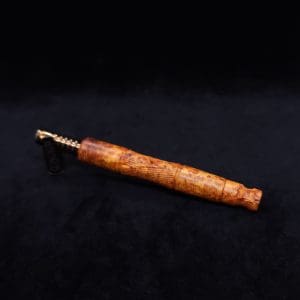 This image portrays Tri-Axial XL Dynavap Stem Exhibition Grade Amboyna Burl + Book-Matched M.P. - NEW! by Dovetail Woodwork.
