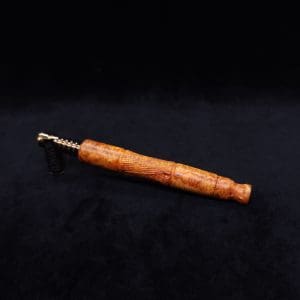 This image portrays Tri-Axial XL Dynavap Stem Exhibition Grade Amboyna Burl + Book-Matched M.P. - NEW! by Dovetail Woodwork.