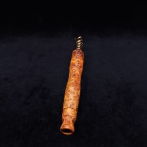 This image portrays Tri-Axial XL Dynavap Stem Exhibition Grade Amboyna Burl + Book-Matched M.P. - NEW! by Dovetail Woodwork.