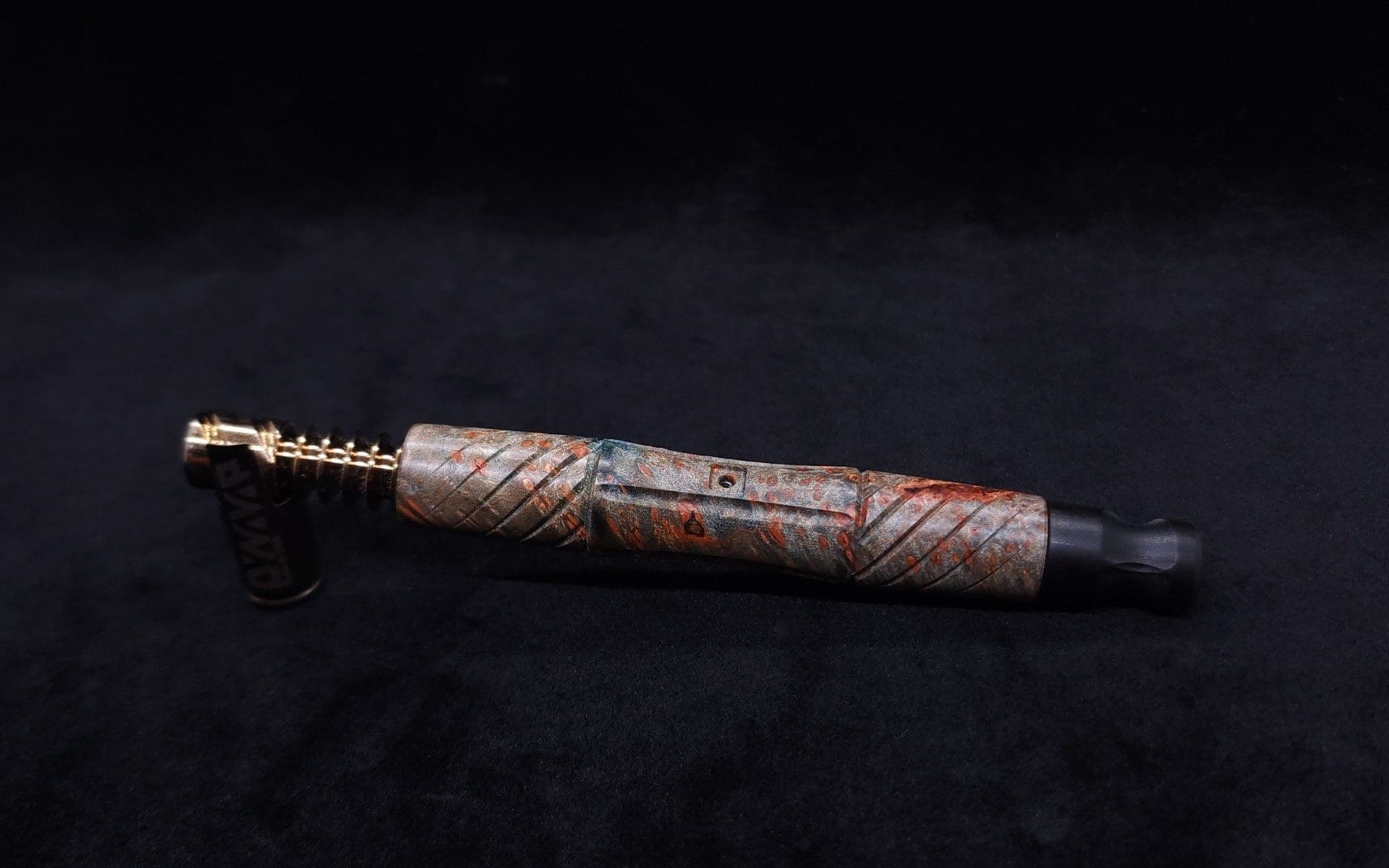 This image portrays Specialty Design XL Dynavap Stem/Dual Taper + Matched M.P. - New! by Dovetail Woodwork.