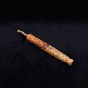 This image portrays Interlaced Design XL Dynavap Stem + Book-Matched M.P. - New! by Dovetail Woodwork.