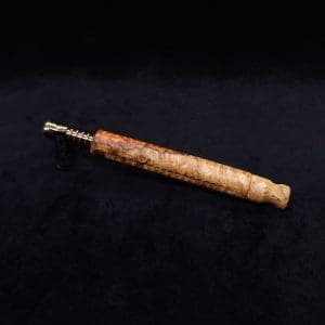 This image portrays Interlaced Design XL Dynavap Stem + Book-Matched M.P. - New! by Dovetail Woodwork.
