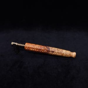 This image portrays Interlaced Design XL Dynavap Stem + Book-Matched M.P. - New! by Dovetail Woodwork.