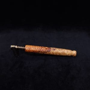 This image portrays Interlaced Design XL Dynavap Stem + Book-Matched M.P. - New! by Dovetail Woodwork.