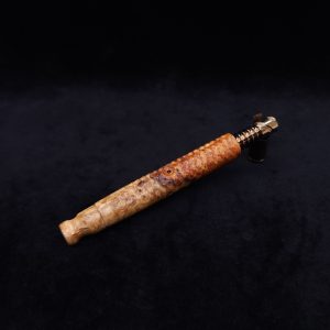 This image portrays Interlaced Design XL Dynavap Stem + Book-Matched M.P. - New! by Dovetail Woodwork.