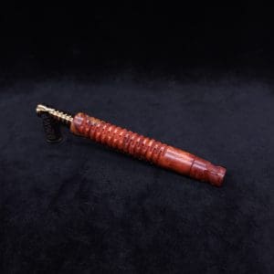 This image portrays Cross-Link Design XL Dynavap Stem + Book-Matched M.P. - New Design ☘ by Dovetail Woodwork.