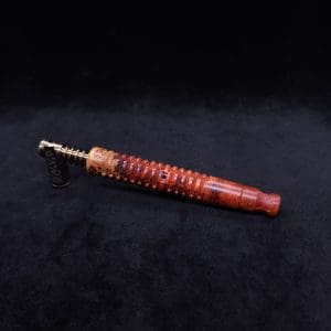 This image portrays Cross-Link Design XL Dynavap Stem + Book-Matched M.P. - New Design ☘ by Dovetail Woodwork.