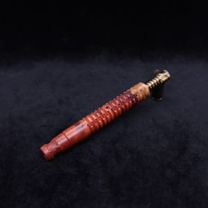 This image portrays Cross-Link Design XL Dynavap Stem + Book-Matched M.P. - New Design ☘ by Dovetail Woodwork.