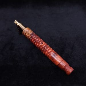 This image portrays Cross-Link Design XL Dynavap Stem + Book-Matched M.P. - New Design ☘ by Dovetail Woodwork.