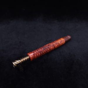 This image portrays Cross-Link Design XL Dynavap Stem + Matched Snakewood M.P. - New Design ☘ by Dovetail Woodwork.