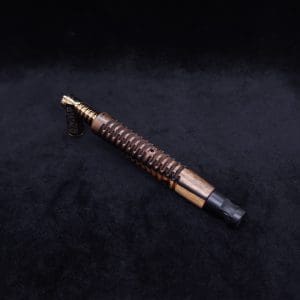 This image portrays Cross-Link Design XL Dynavap Stem + Matched Ebony M.P. - New Design ☘ by Dovetail Woodwork.