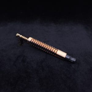 This image portrays Cross-Link Design XL Dynavap Stem + Matched Ebony M.P. - New Design ☘ by Dovetail Woodwork.
