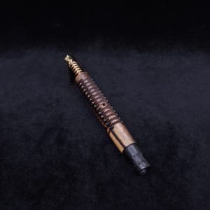This image portrays Cross-Link Design XL Dynavap Stem + Matched Ebony M.P. - New Design ☘ by Dovetail Woodwork.