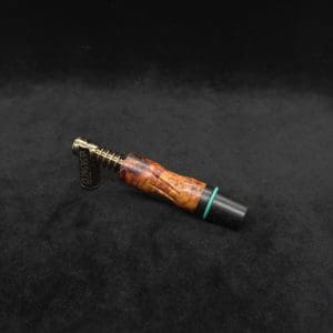 This image portrays Dynavap High Class Amboyna Burl/Ebony Wood14mm WPA/Stem-NEW! by Dovetail Woodwork.