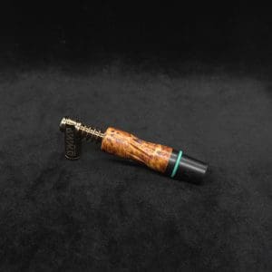 This image portrays Dynavap High Class Amboyna Burl/Ebony Wood14mm WPA/Stem-NEW! by Dovetail Woodwork.