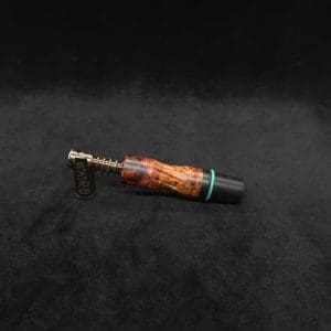 This image portrays Dynavap High Class Amboyna Burl/Ebony Wood14mm WPA/Stem-NEW! by Dovetail Woodwork.