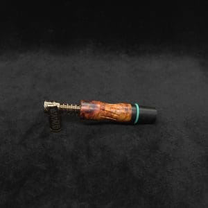 This image portrays Dynavap High Class Amboyna Burl/Ebony Wood14mm WPA/Stem-NEW! by Dovetail Woodwork.