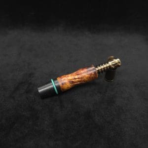This image portrays Dynavap High Class Amboyna Burl/Ebony Wood14mm WPA/Stem-NEW! by Dovetail Woodwork.