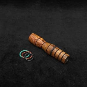 This image portrays Dynavap Specialty Mixed Burl Wood 14mm WPA/Stem-NEW! by Dovetail Woodwork.