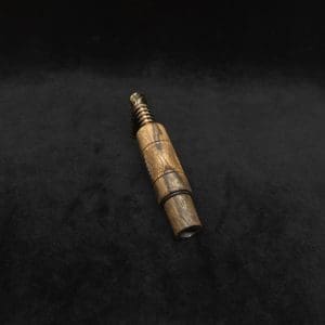 This image portrays Dynavap High Class Black Limba Burl Wood 14mm WPA/Stem-NEW! by Dovetail Woodwork.
