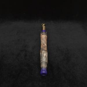 This image portrays The King's Stem XL Burl Hybrid Dynavap Midsection + Book-Matched M.P. - NEW DESIGN ☘ by Dovetail Woodwork.