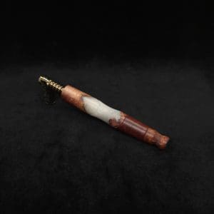 This image portrays Vaulted XL Manzanita Burl Hybrid Dynavap Stem + Matched Mouthpiece - ☘ by Dovetail Woodwork.